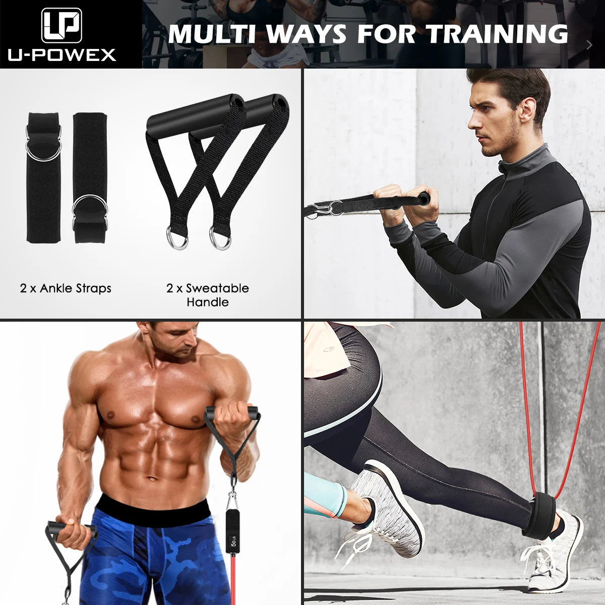 Tube Fitness Resistance Bands Set 11pcs